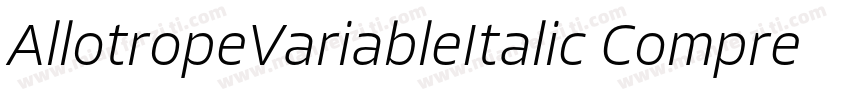 AllotropeVariableItalic CompressedT字体转换